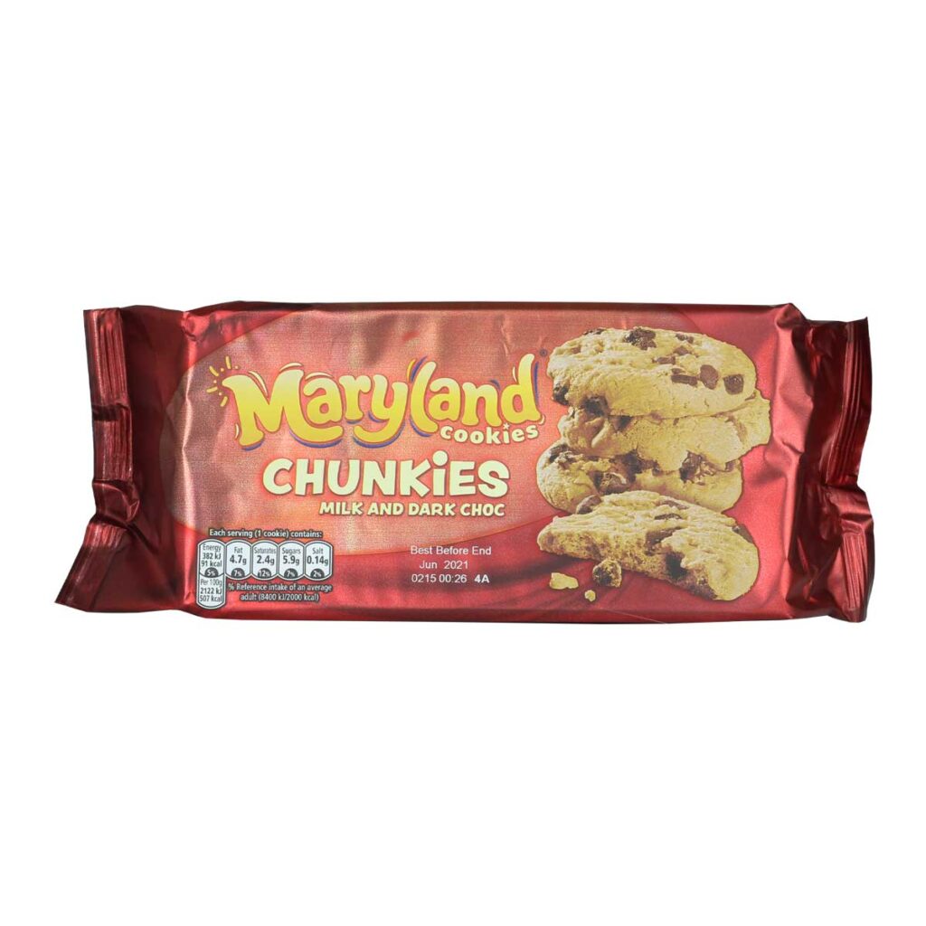 Maryland Big And Chunky Milk And Dark Chocolate Cookies 144g Heron Foods