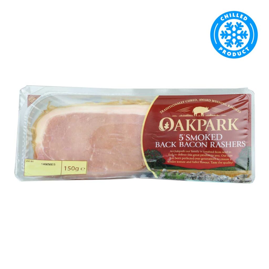Oakpark Smoked Back Bacon 150g Heron Foods