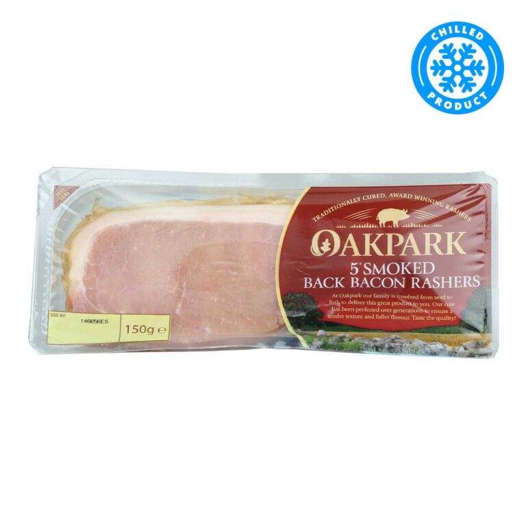 Oakpark Smoked Back Bacon 150g Heron Foods