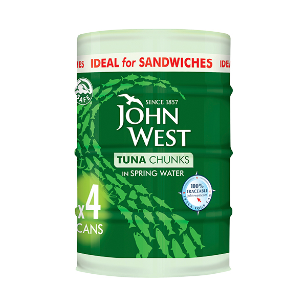 John West Tuna Chunks in Spring Water 4×132g