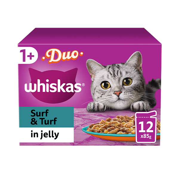 Whiskas Cat Pouches Duo Surf And Turf In Jelly G Heron Foods