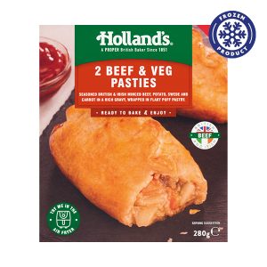 Holland's 2 Beef & Veg Pasties 280g