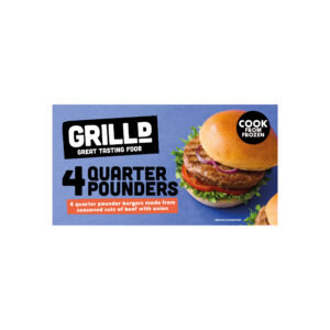 GRILLD 4 Quarter Pounder Burgers 454g