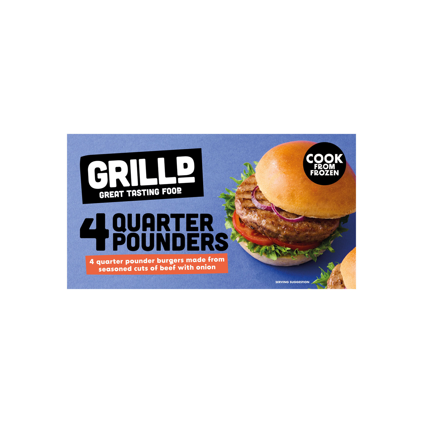 4 British Quarter Pounder Beef Burgers 454g