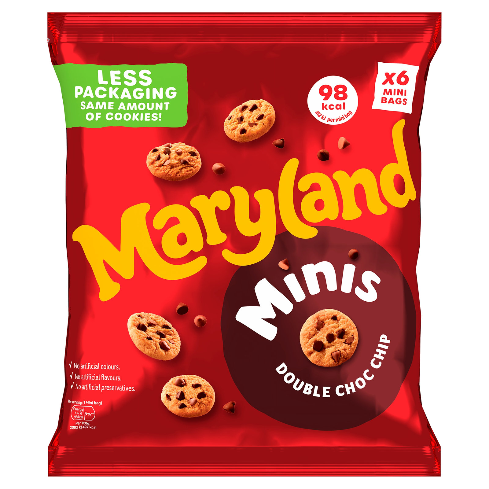 Maryland Mini Double Choc Chip Cookies 6pk