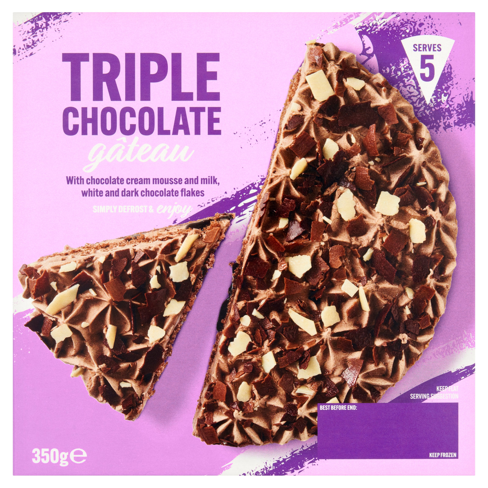 Triple Chocolate Gateau 350g