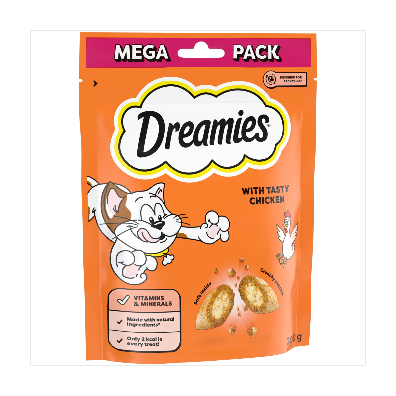 Dreamies Cat Treats with Chicken Mega Pack 200g
