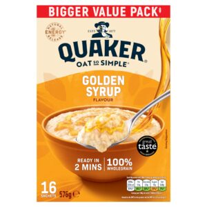 16 Quaker Oat So Simple Golden Syrup Sachets 576g
