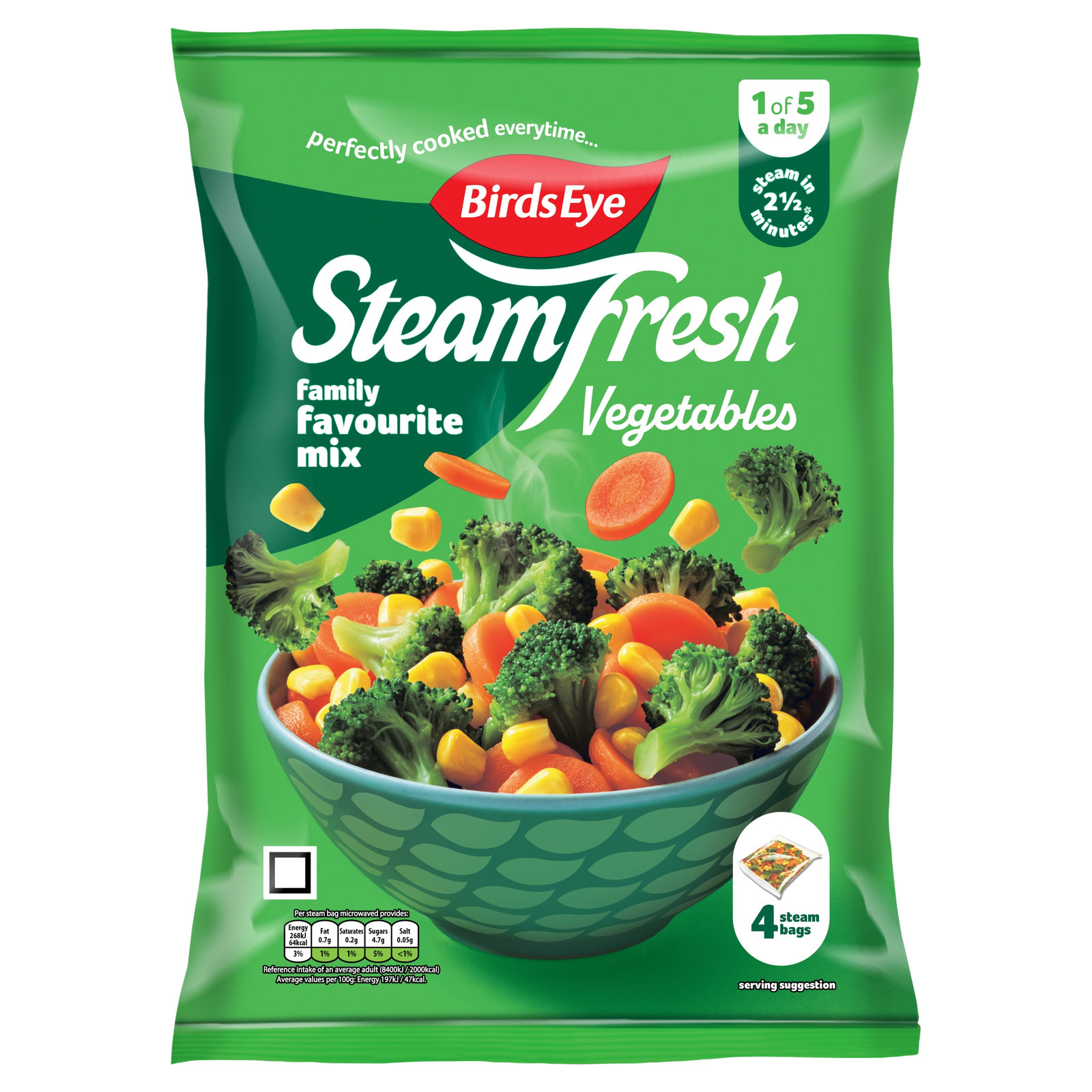 Birds Eye 4 Steamfresh Family Favourite Mix 540g