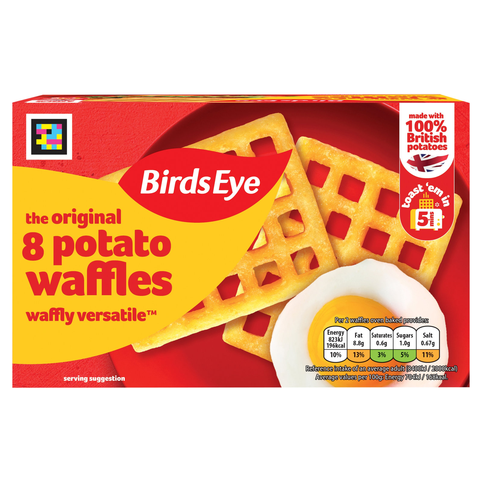 Birds Eye 8 Potato Waffles 454g