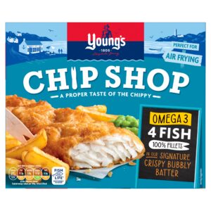 Young’s Chip Shop Omega 3 4 Fish Fillets 400g