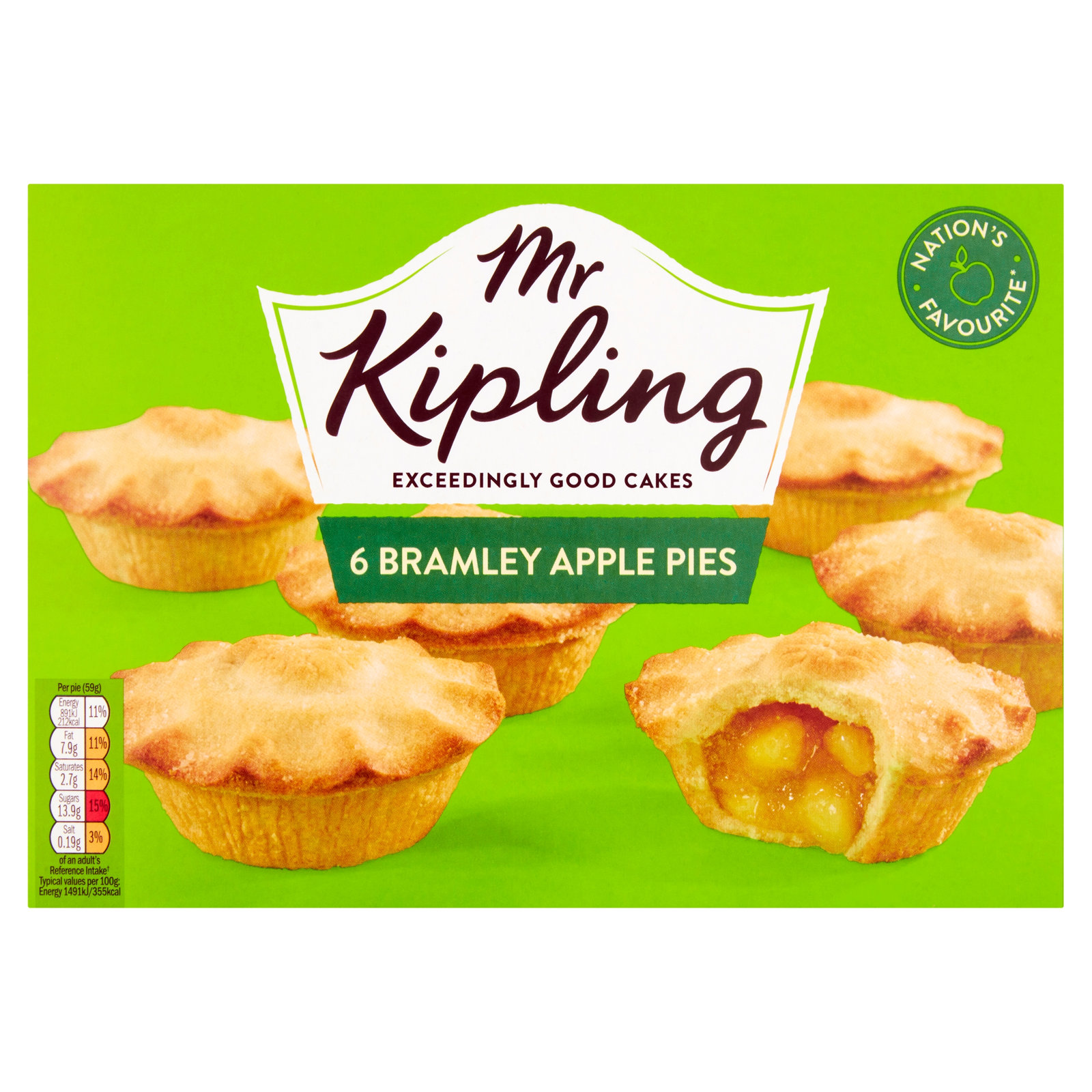Mr Kipling 6 Bramley Apple Pies 6pk