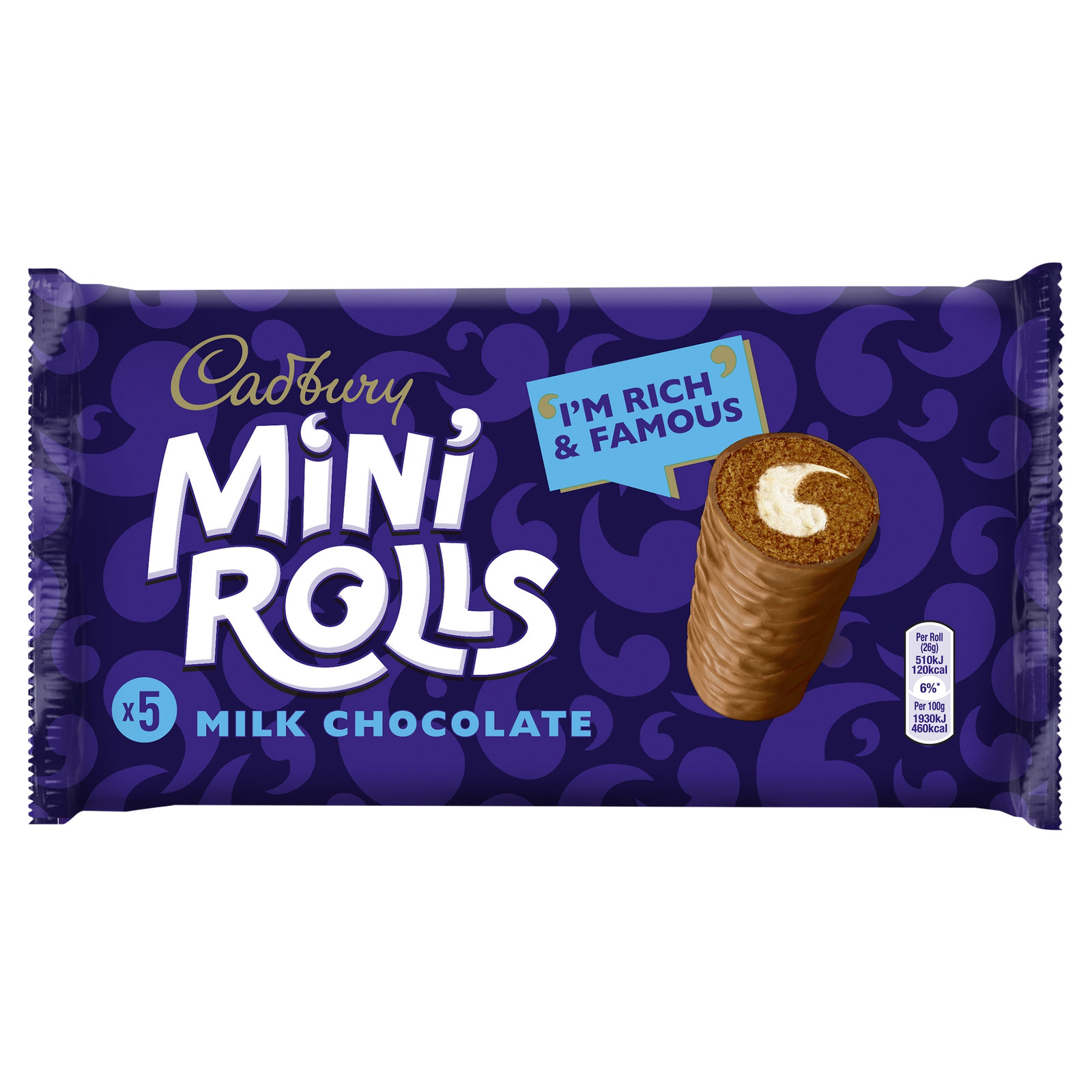 Cadbury Chocolate Mini Rolls 5pk