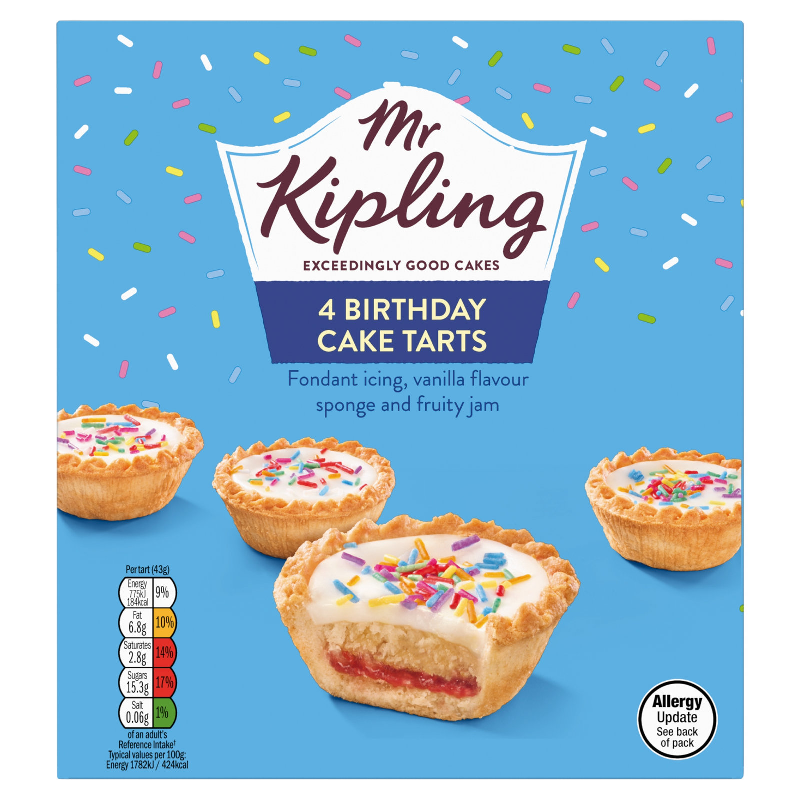 Mr Kipling Birthday Cake Tarts 4pk