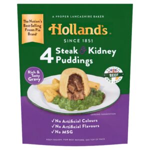 Holland’s Steak & Kidney Puddings 4pk