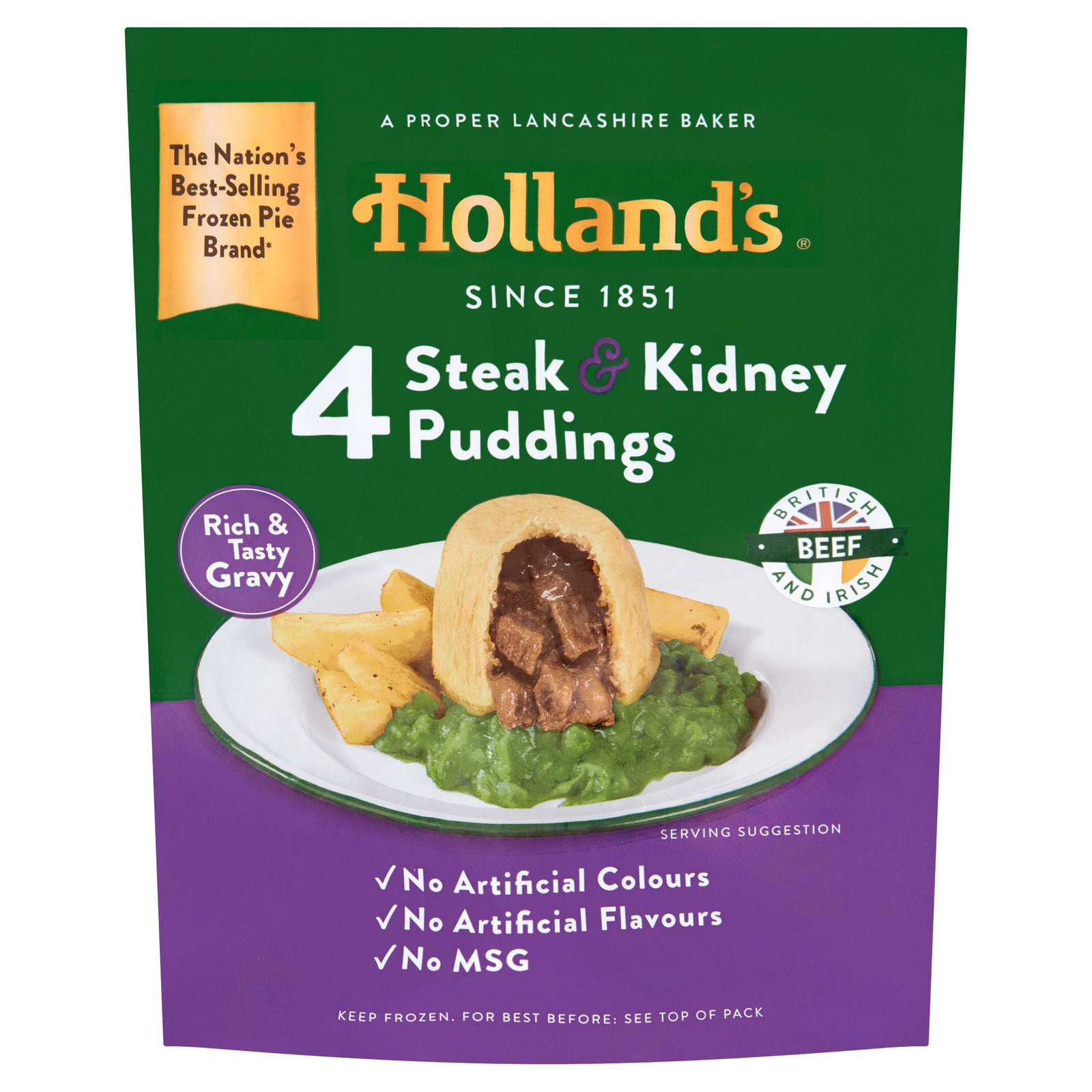 Holland's Steak & Kidney Puddings 4pk