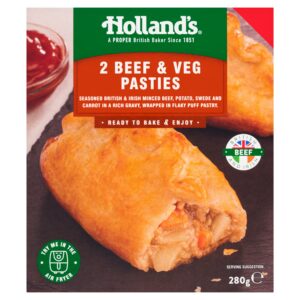 Holland’s 2 Beef & Veg Pasties 280g