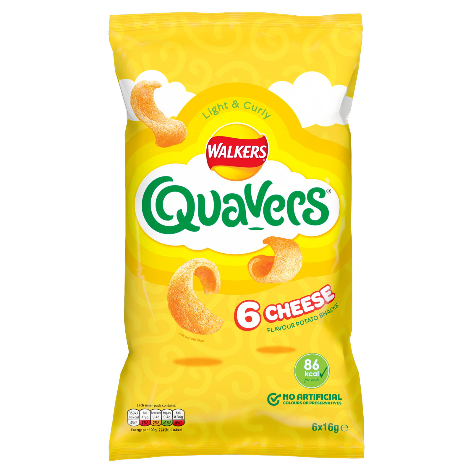 Walkers Quavers 6×16g