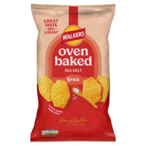 Walkers Oven Baked Sea Salt 6×22g