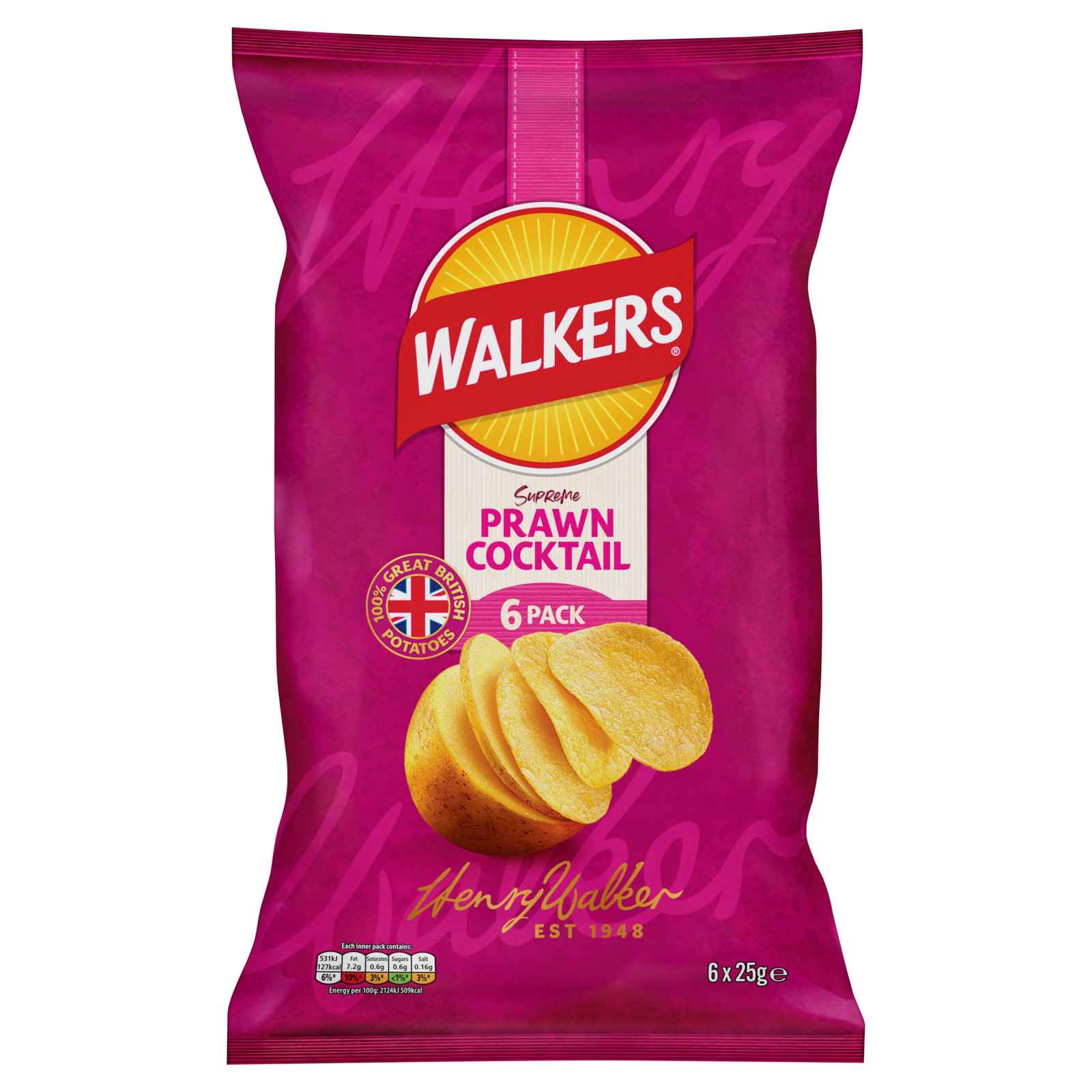 Walkers Prawn Cocktail 6×25g