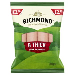 Richmond 8 Thick Sausages (PMP £2.50) 410g
