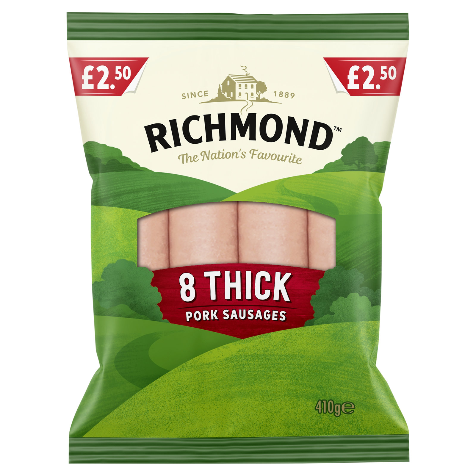 Richmond 8 Thick Sausages (PMP £2.50) 410g