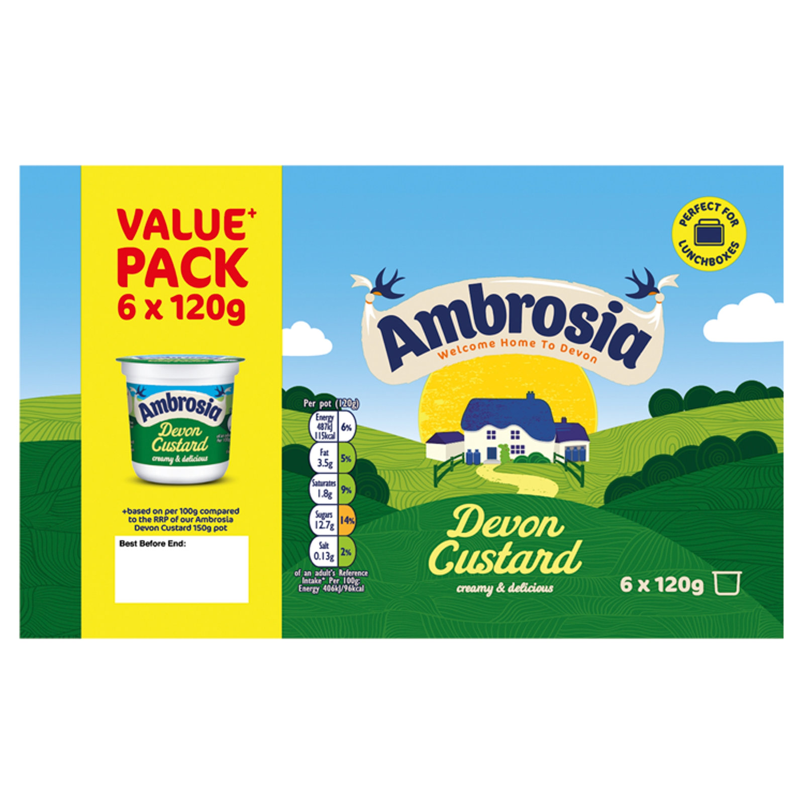 Ambrosia Custard 6×120g