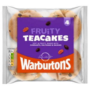 Warburtons Fruited Teacakes 4pk