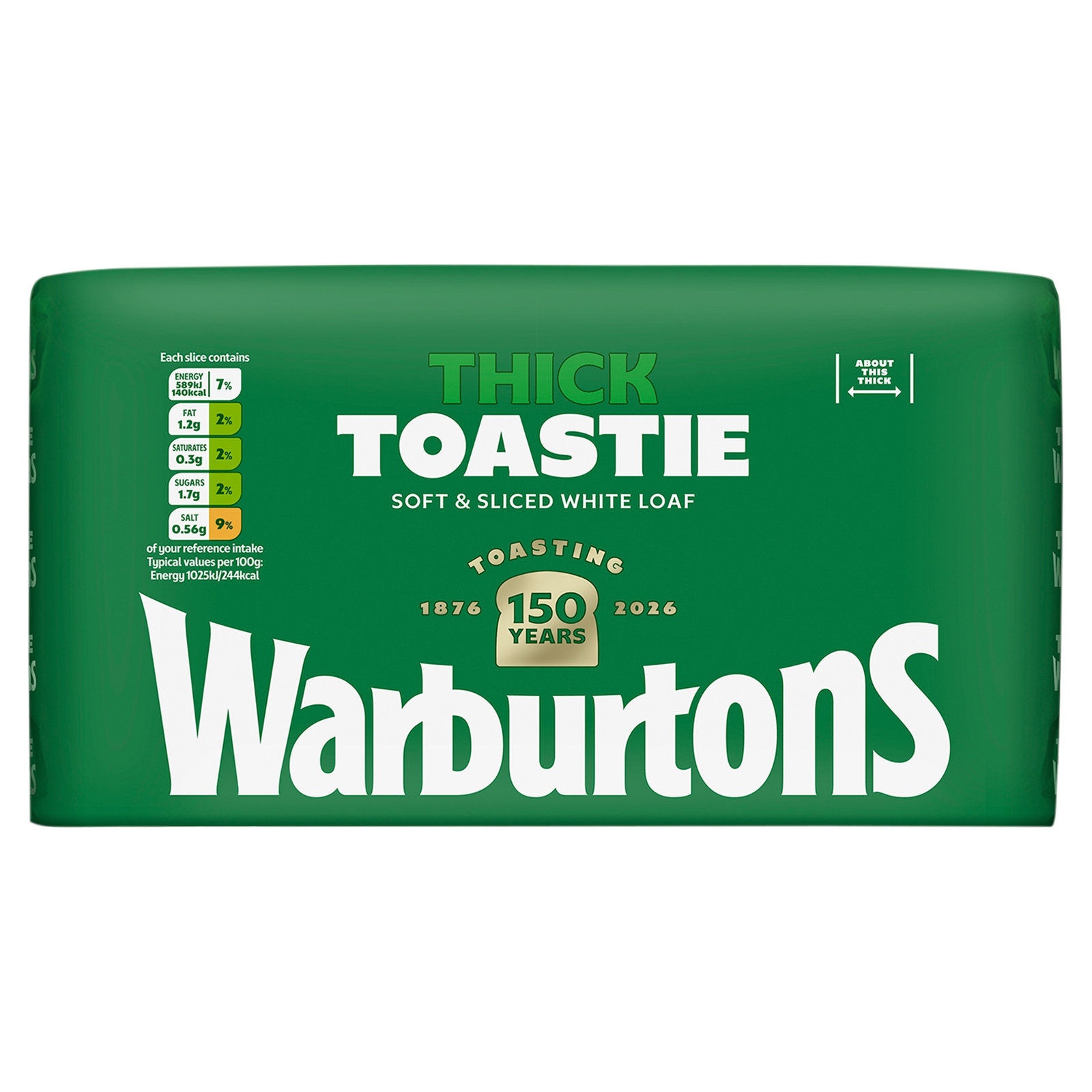 Warburtons Super Toastie White 800g