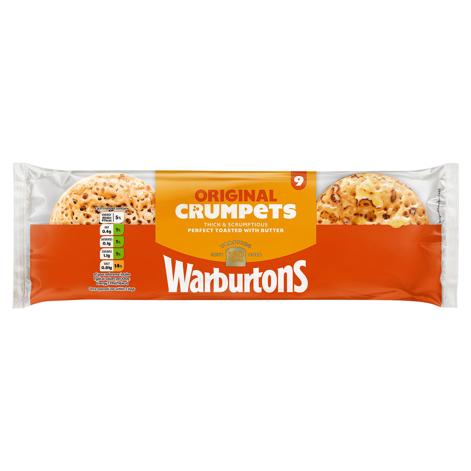Warburtons Crumpets 9pk