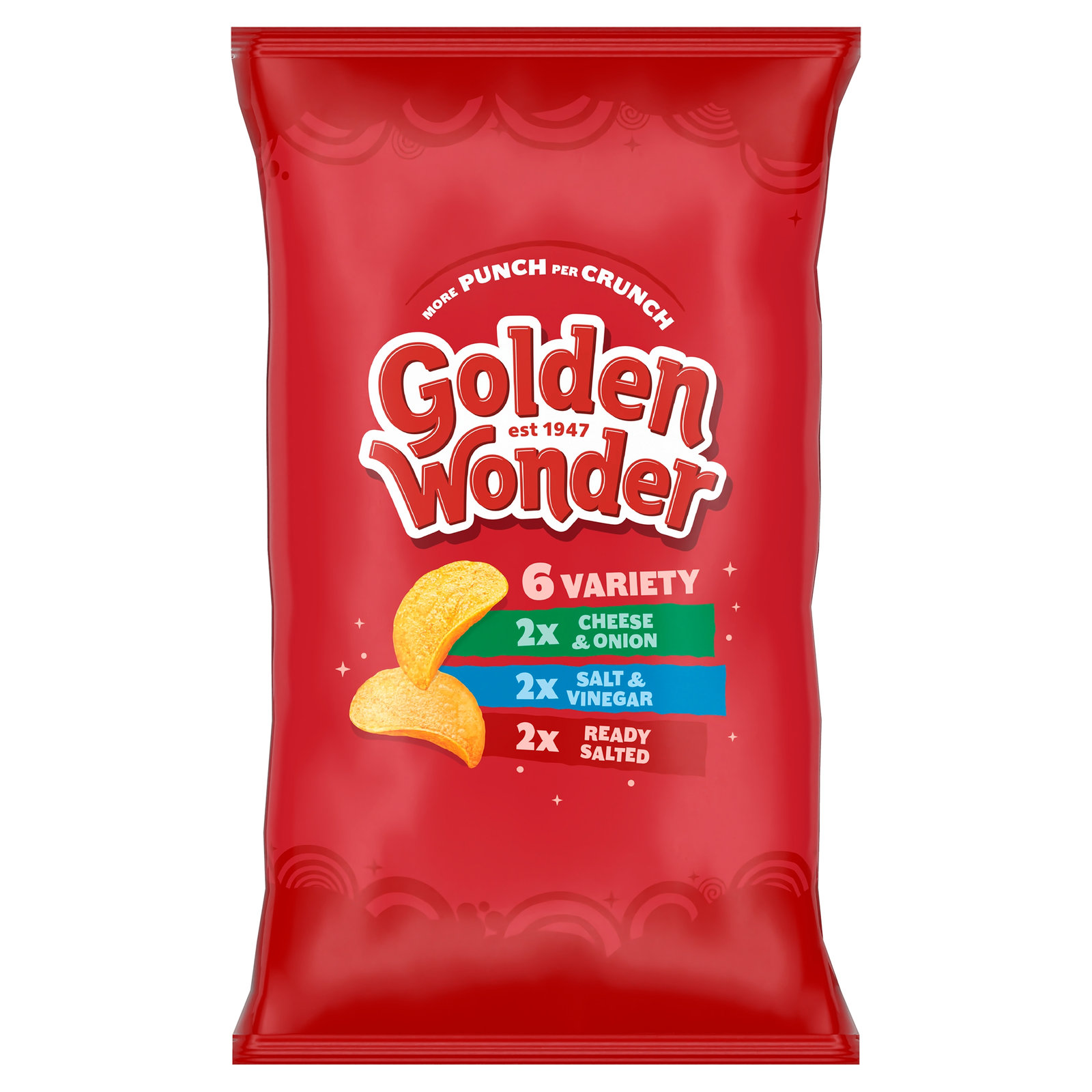 Golden Wonder Assorted Crisps 6×25g