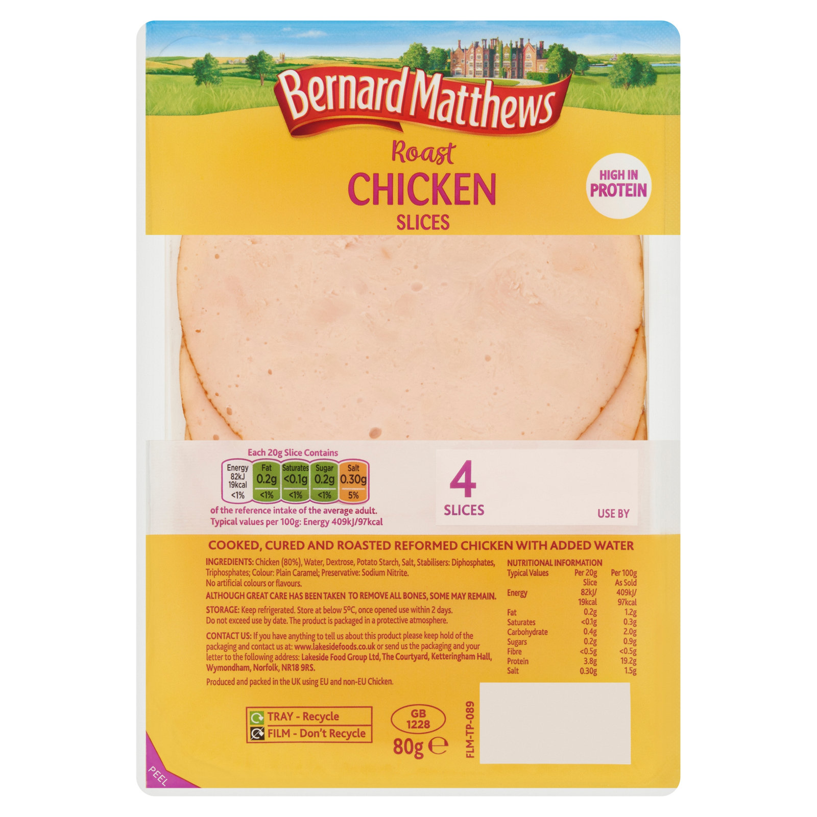 Bernard Matthews Chicken Breast Slices 80g