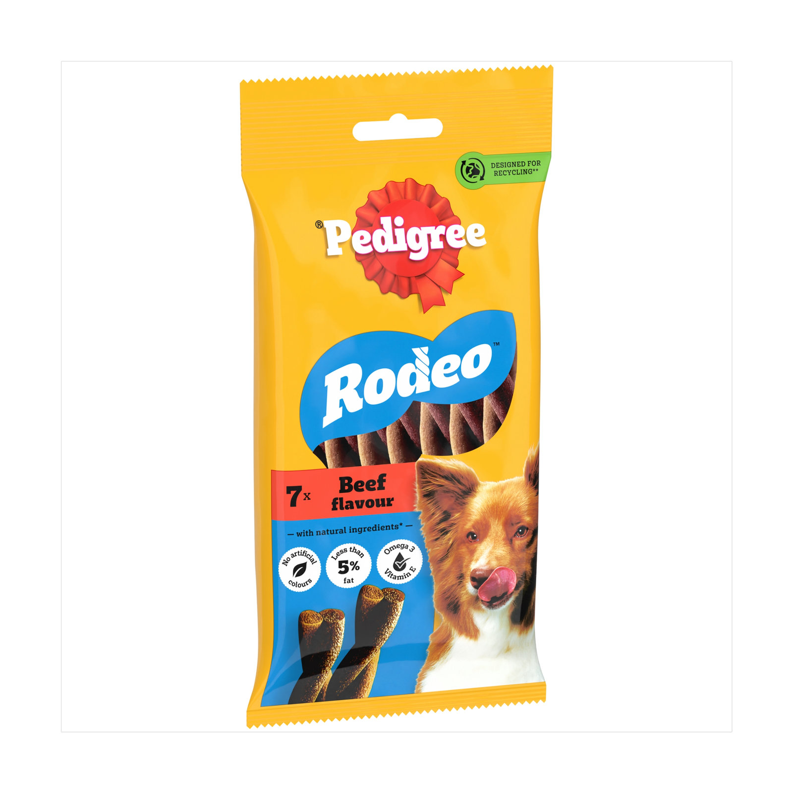 Pedigree Rodeo with Beef 123g