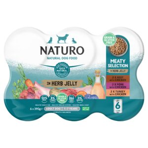 Naturo Adult Dog Meaty Selection in Herb Jelly 6×390g