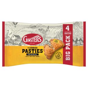 Ginsters 4 Cornish Pasties 520g