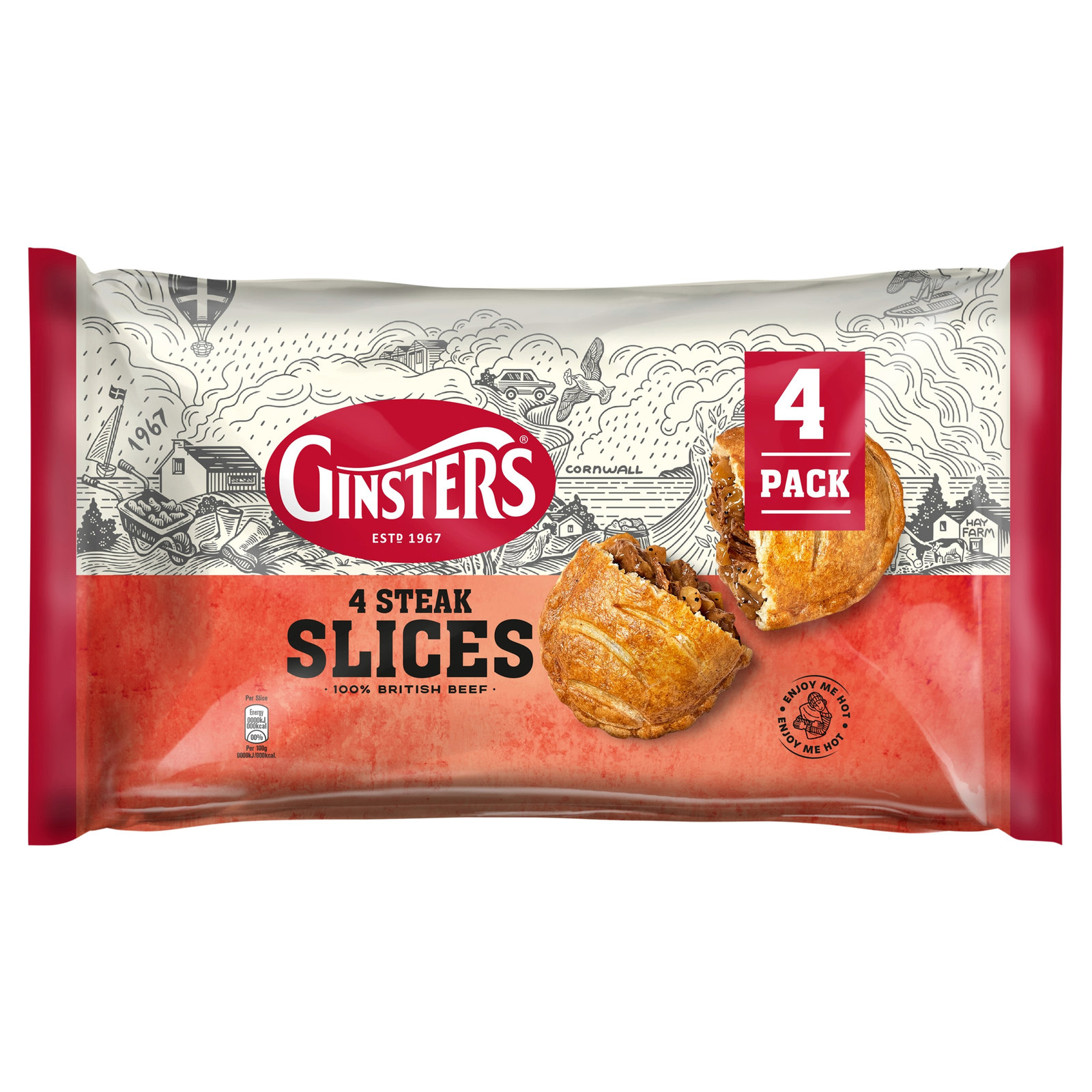 Ginsters 4 Steak Slices 420g