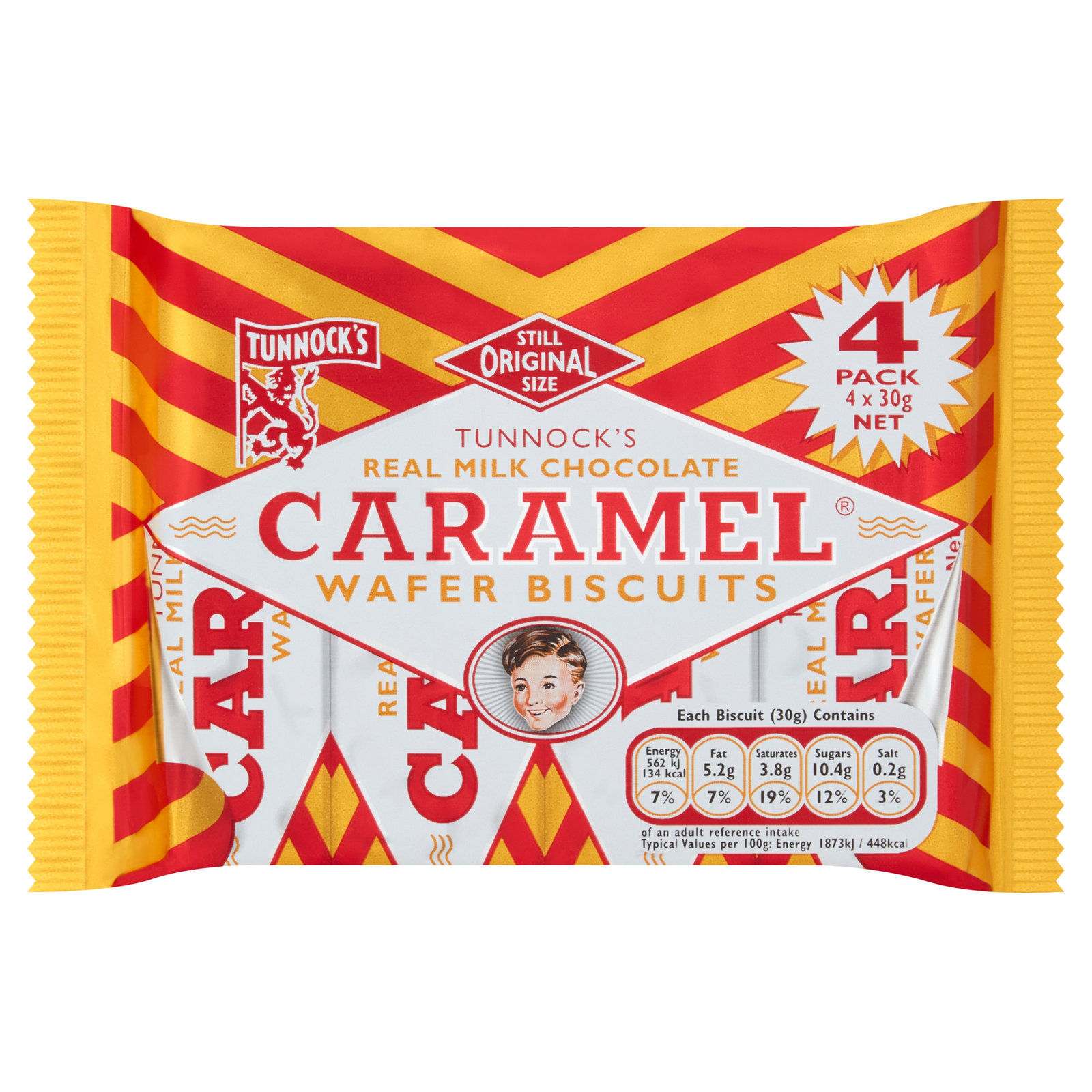 Tunnocks Caramel Wafers 4×30g