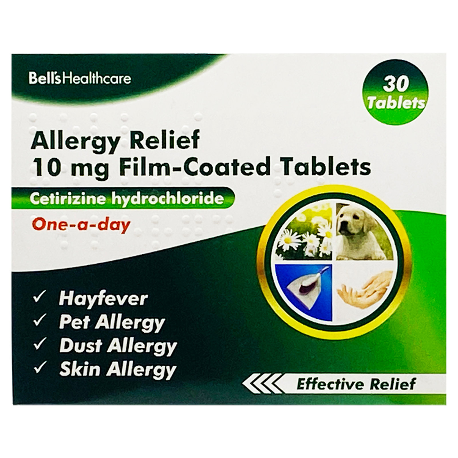 Bell's Allergy Relief 10mg Film Coated Tablets Cetirizine 30pk