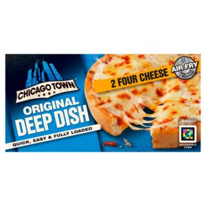 Chicago Town 2 Deep Dish Four Cheese Pizzas 2×148g