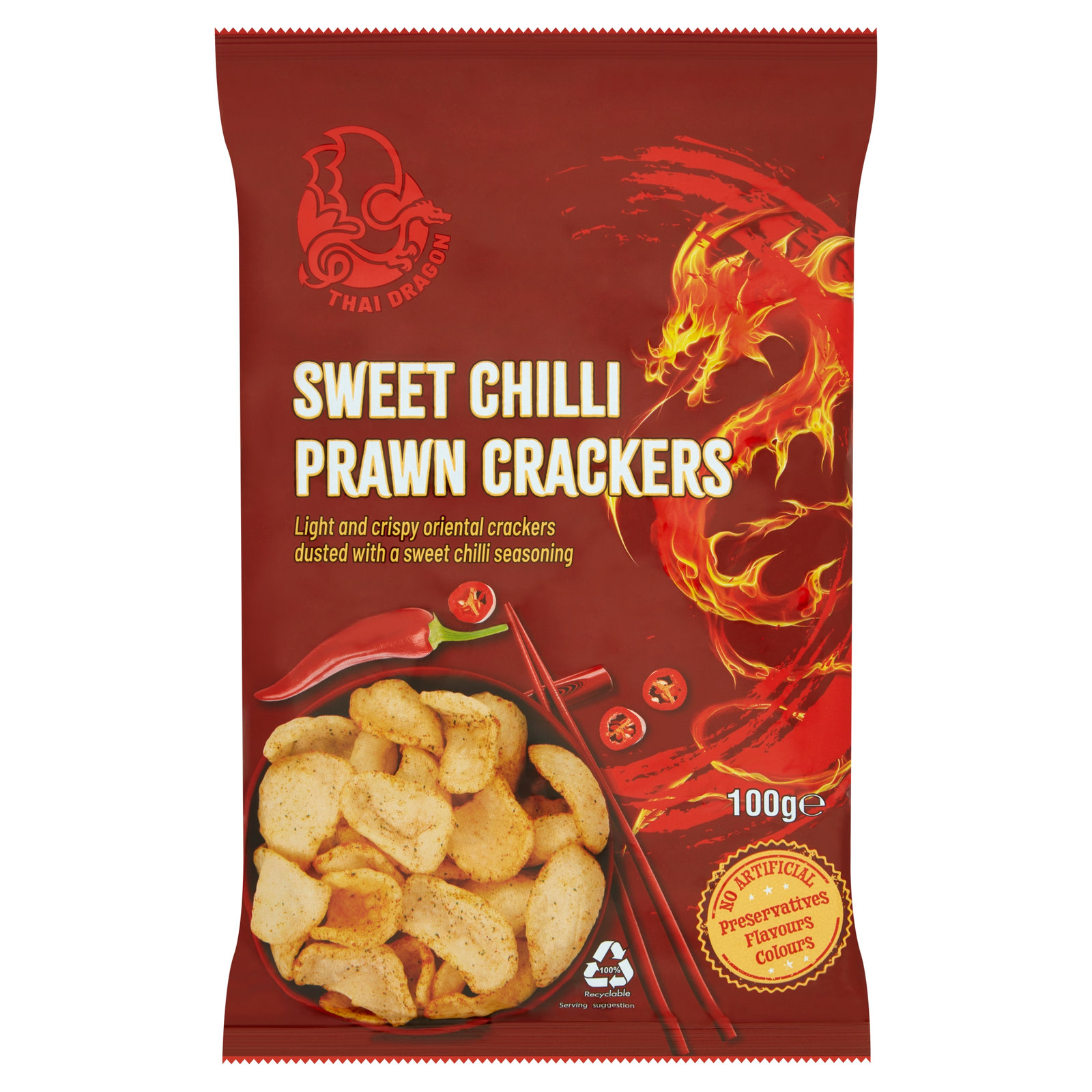 Thai Dragon Sweet Chilli Prawn Crackers 100g