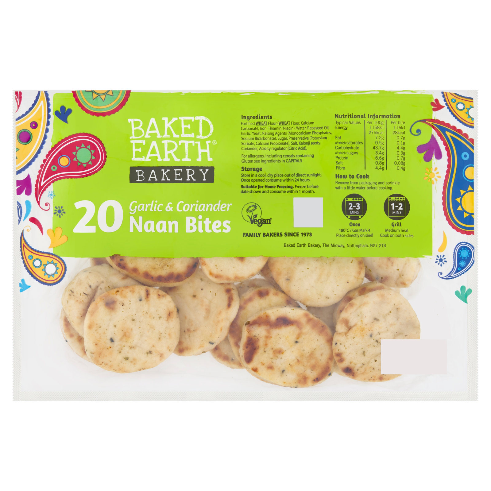Baked Earth Garlic & Coriander Naan Bites 20pk