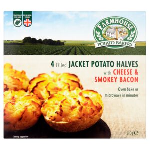 Farmhouse Cheese & Smoky Bacon Potato Halves 510g