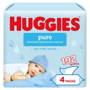 Huggies Pure Baby Wipes 4×48pk