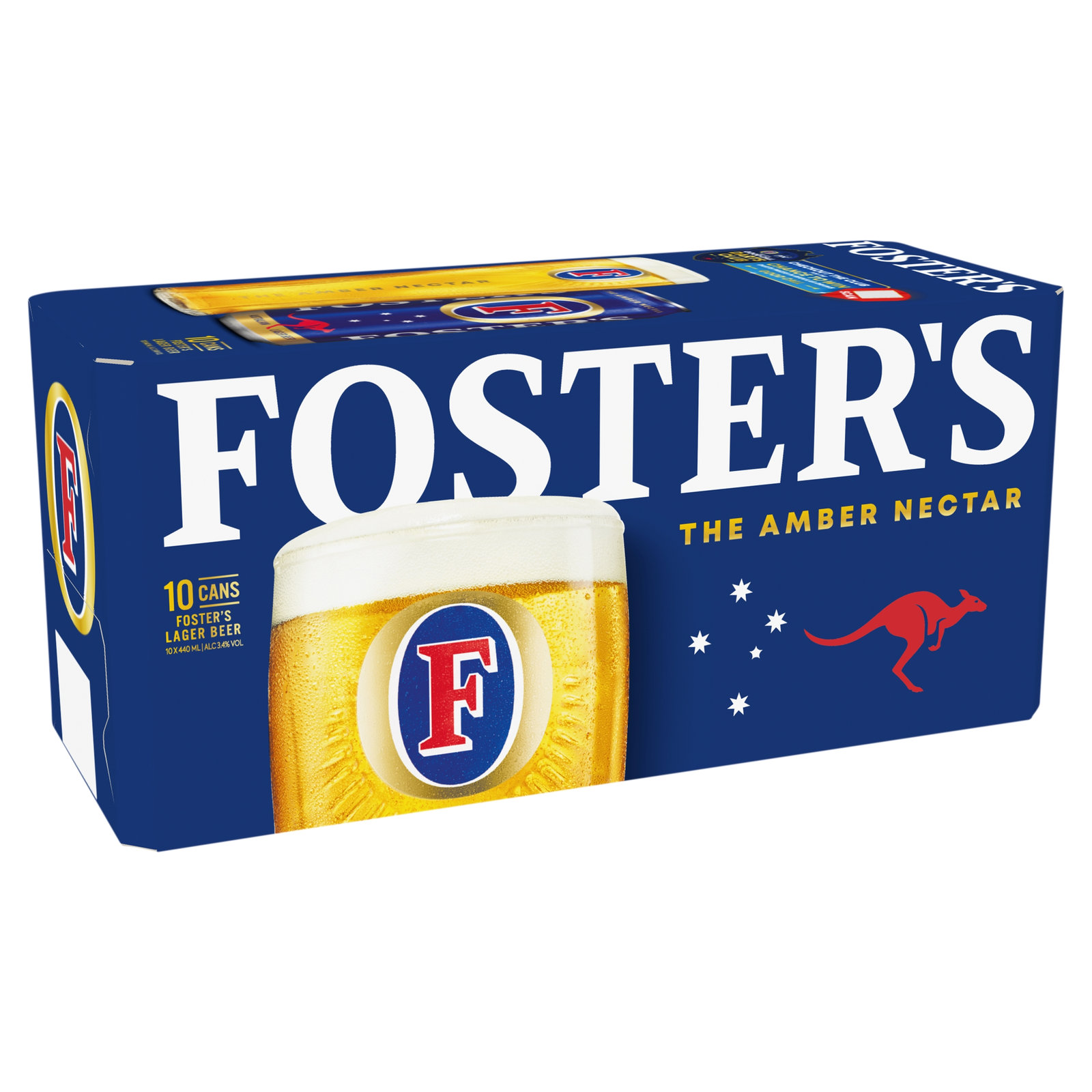 Fosters Lager 10×440ml: 3.4%