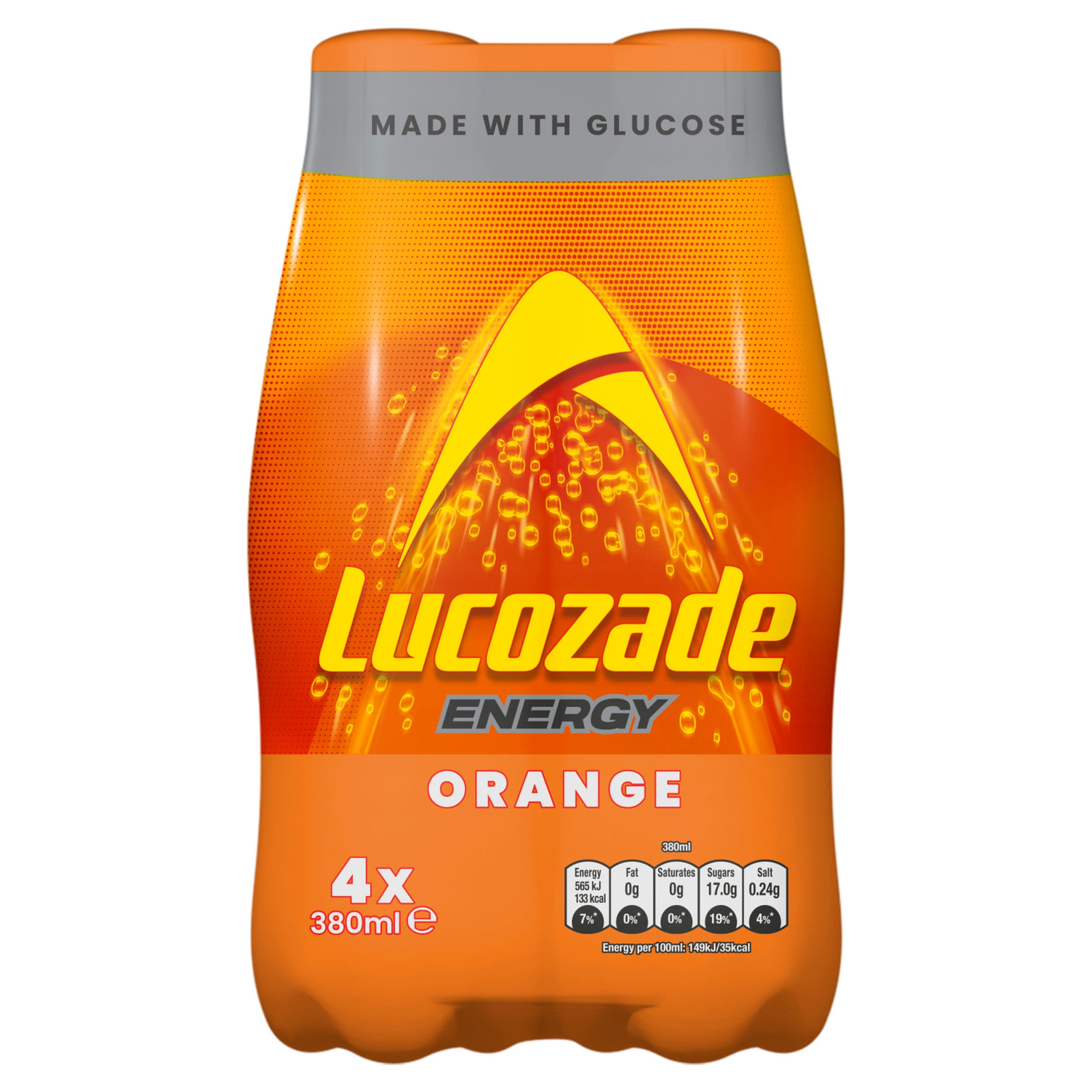 Lucozade Energy Orange 4×380ml