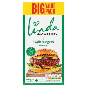 Linda McCartney 4 1/4lb Vegan Burgers 454g