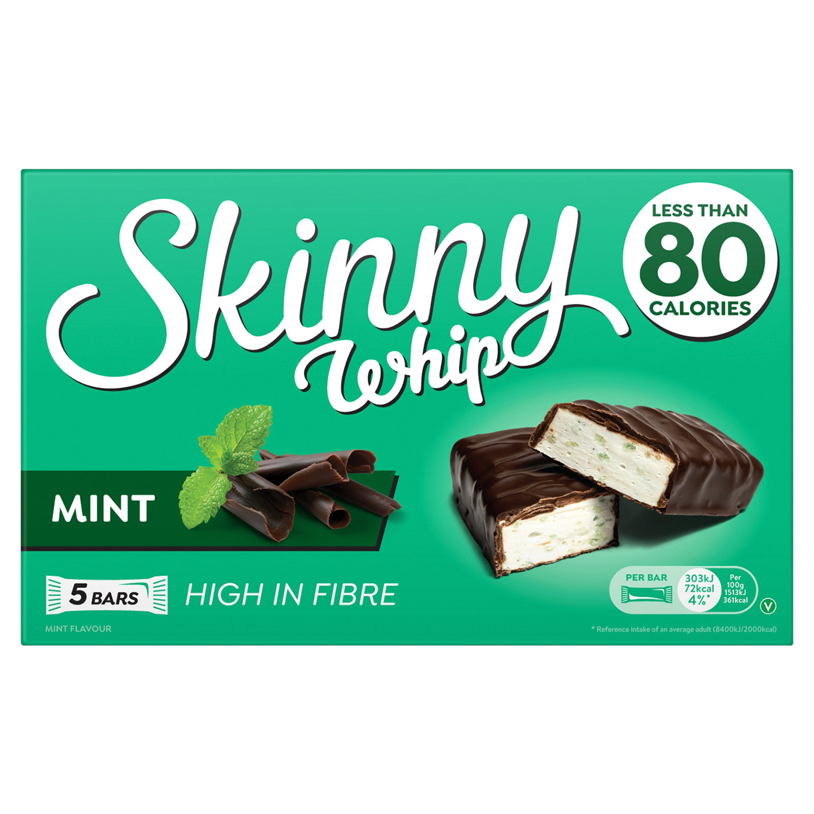 Skinny Whip Mint & Dark Chocolate 5×20g