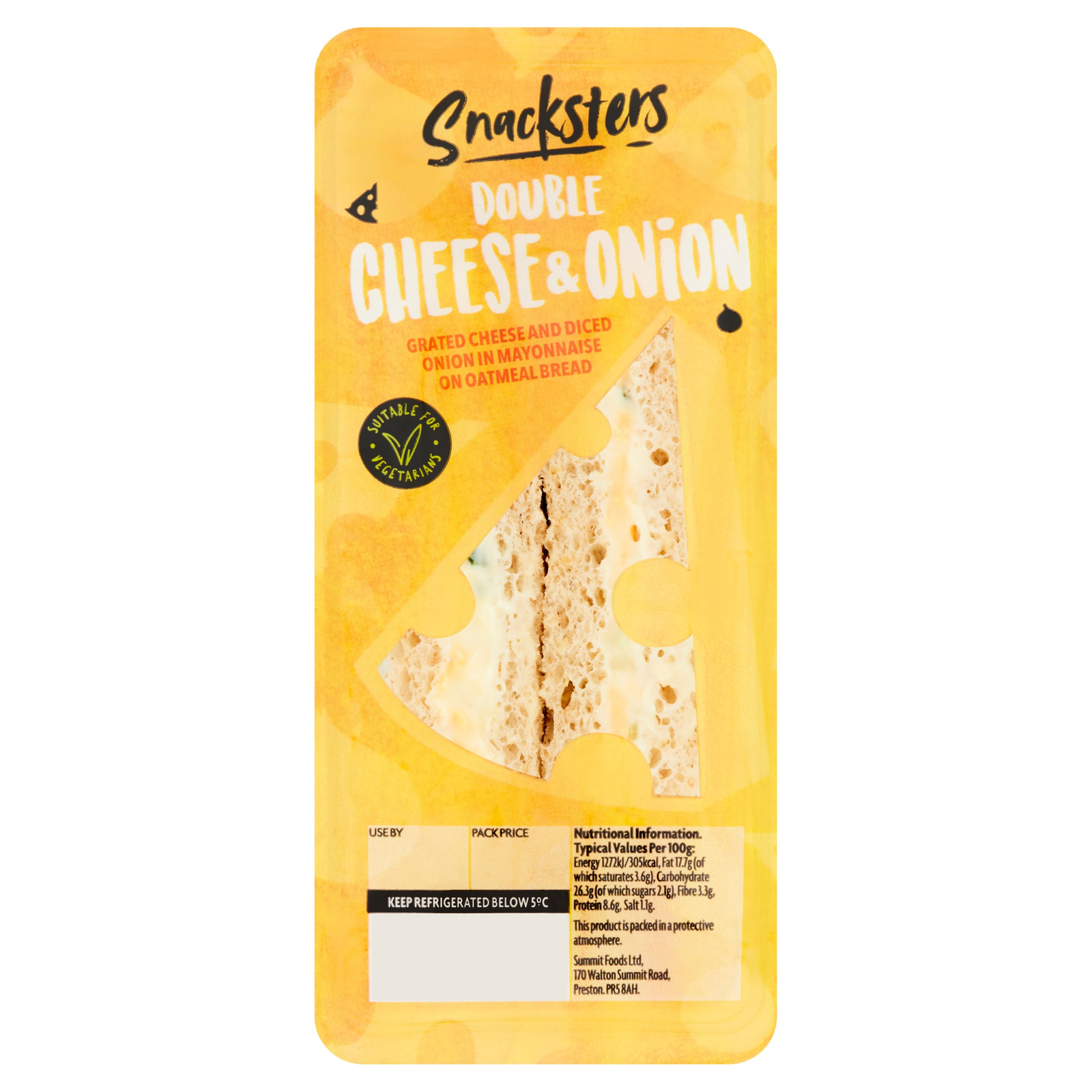 Snacksters Double Cheese & Onion Sandwich