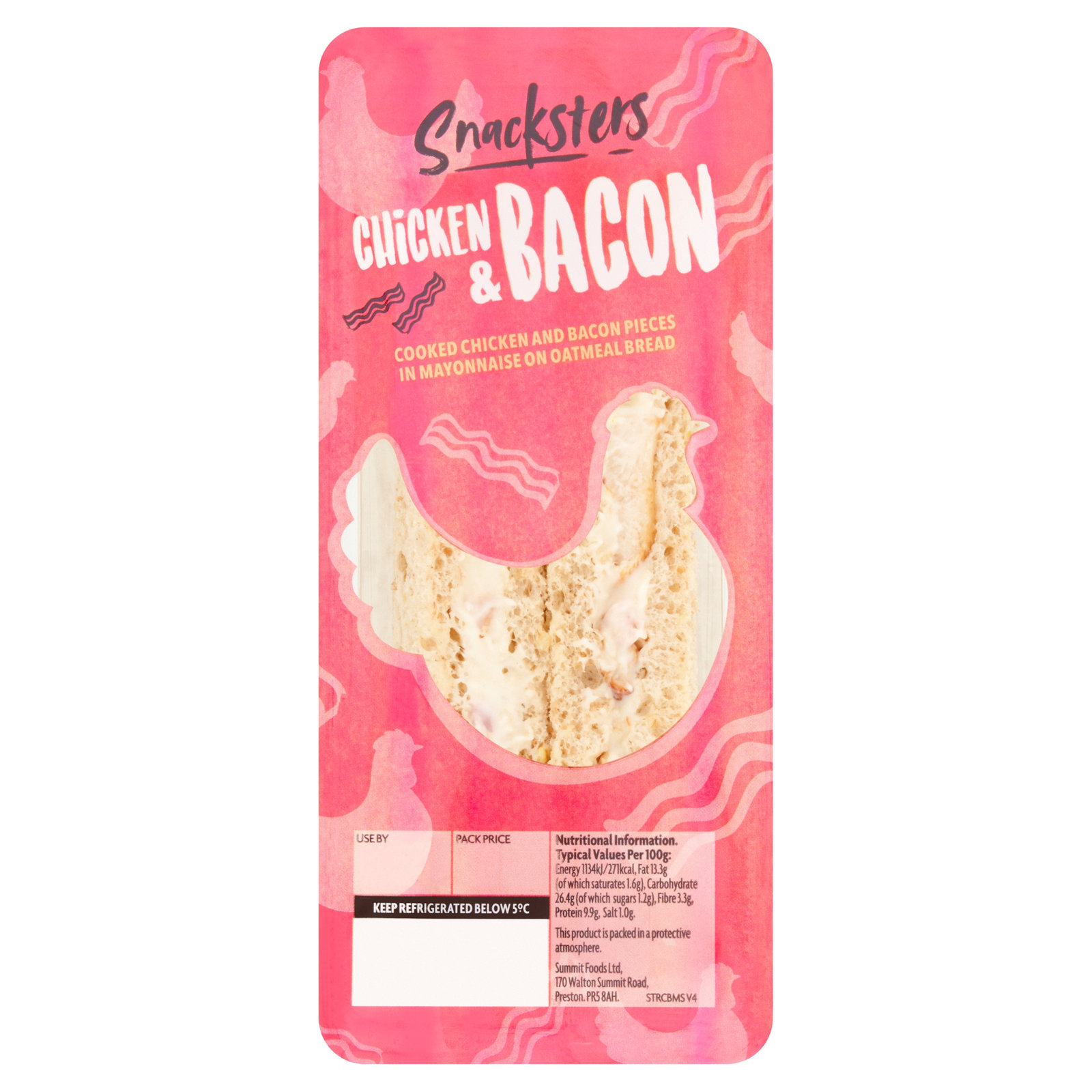 Snacksters Chicken, Bacon & Mayonnaise Sandwich