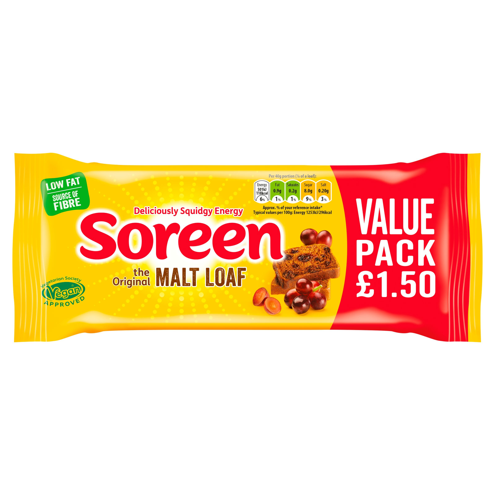 Soreen Malt Loaf (Value pack £1.50) 320g